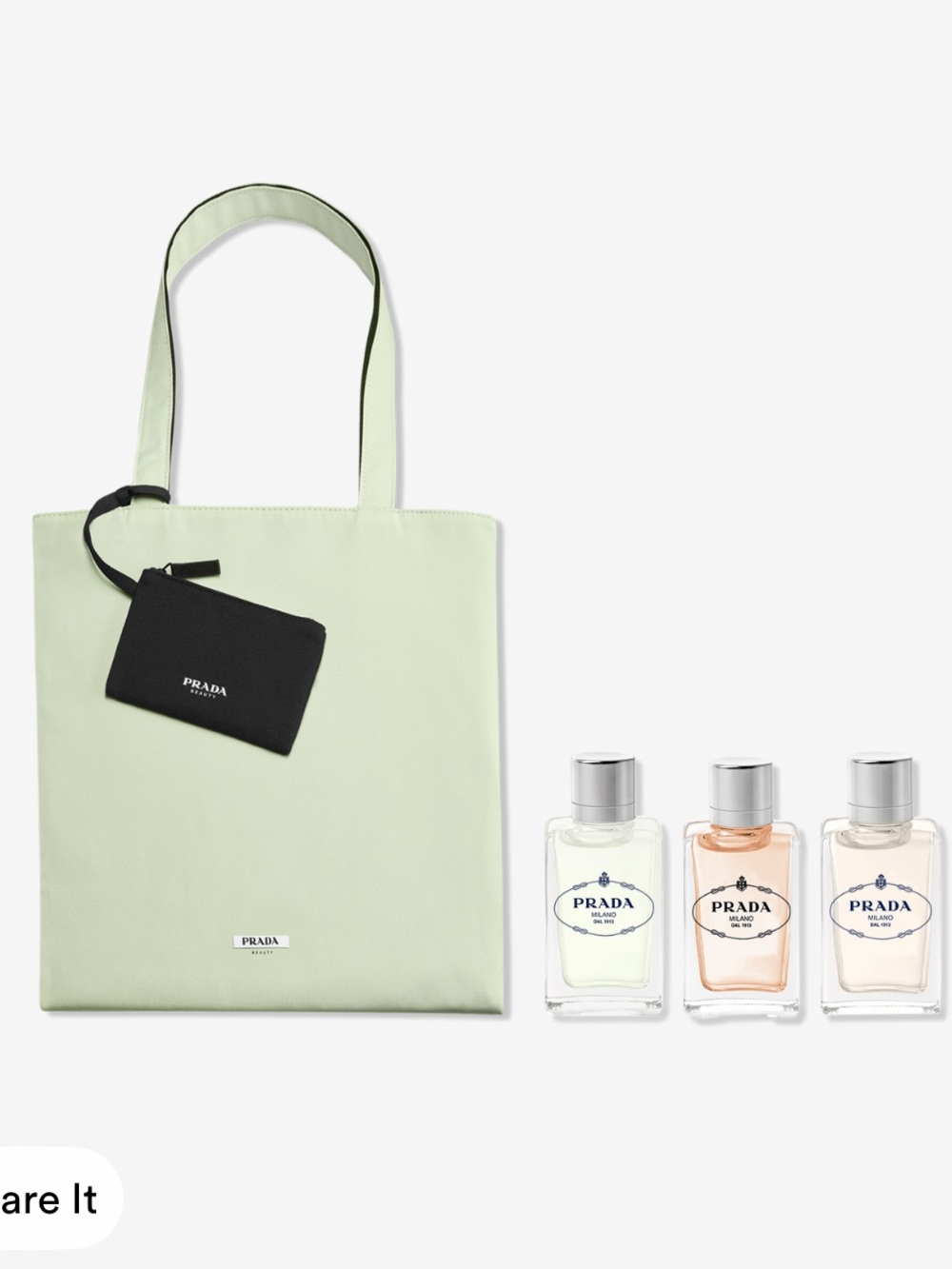 Prada Beauty Tote Bag with 3 Prada deluxe mini perfume